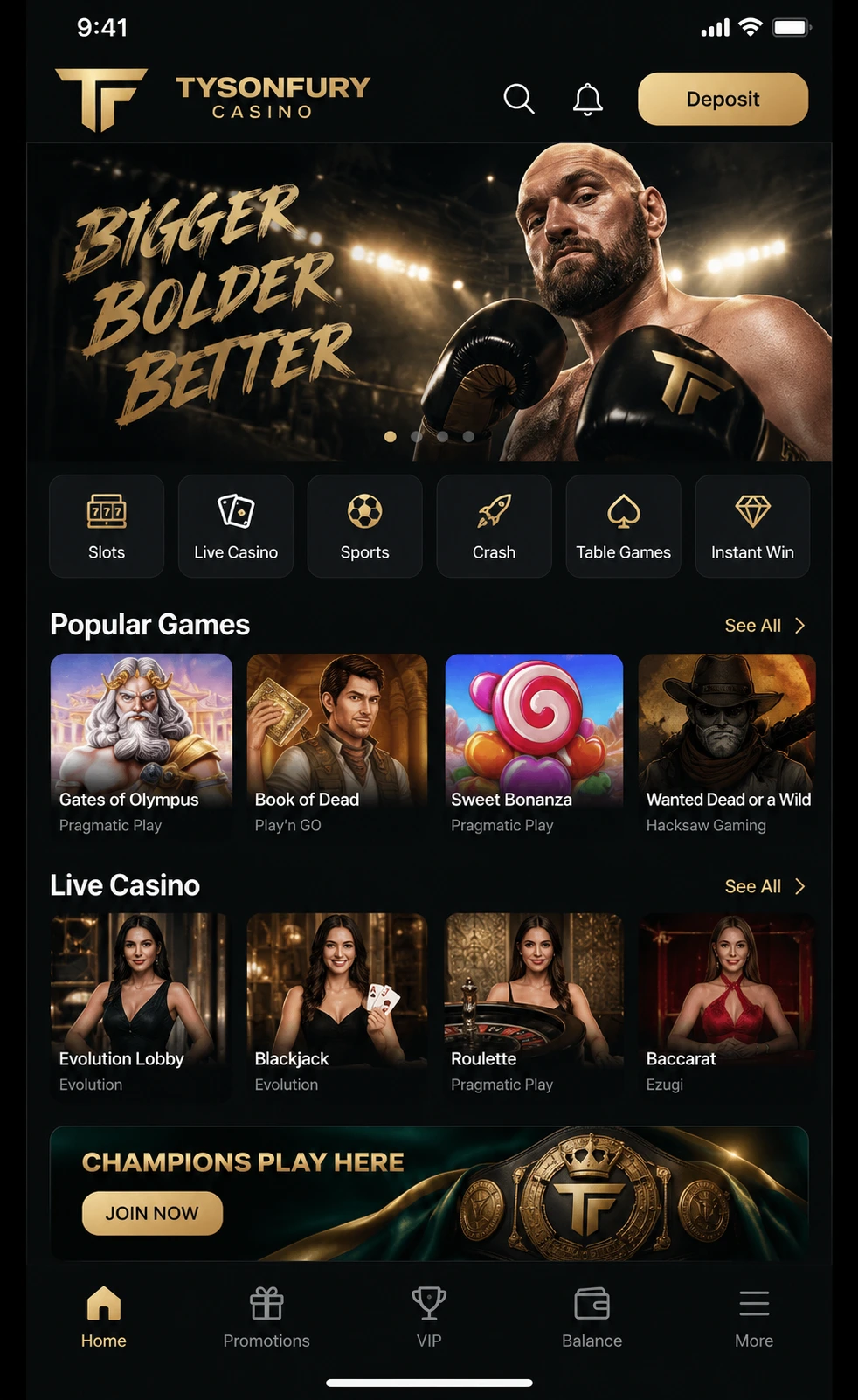 Tyson Fury Casino App